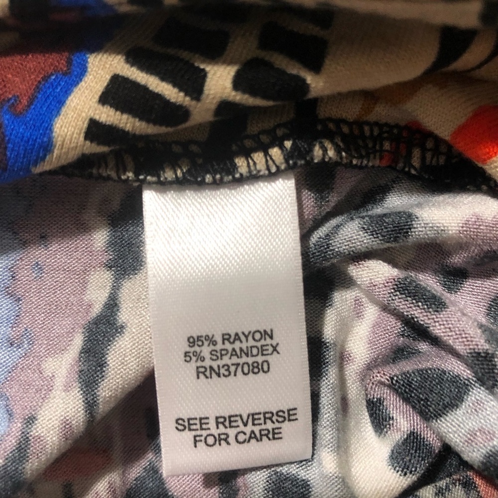 🔴NWT CATO multi colored striped and bubbles wide legs pull on pants size M. - Picture 4 of 9